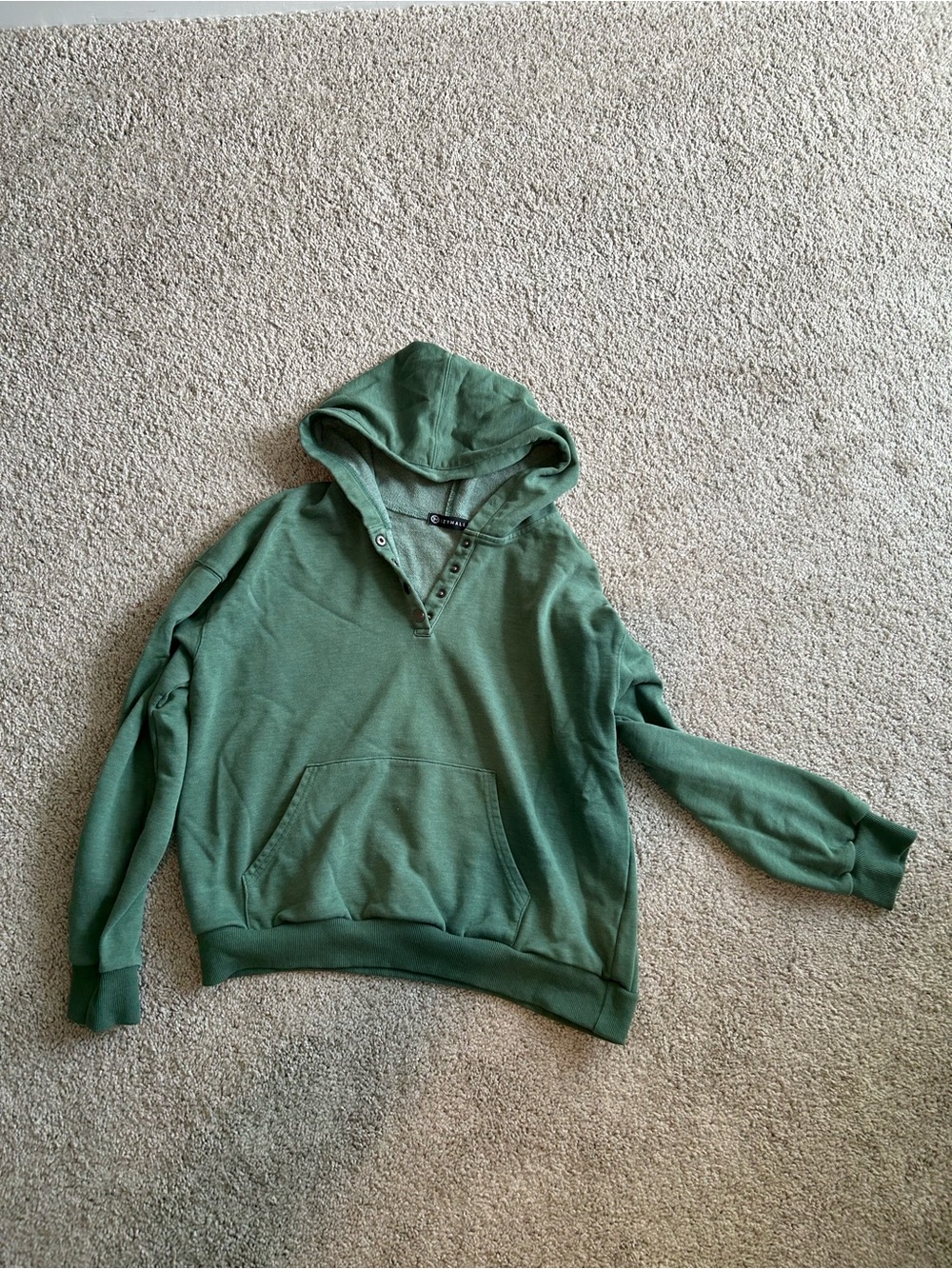 Women’s Green Hooded Pullover Sweatshirt